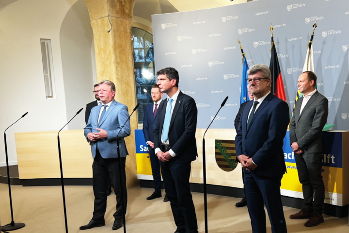 Spitzengespräch zur Flüchtlingslage in Sachsen