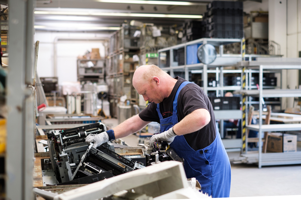 Arbeit in einer Behindertenwerkstatt